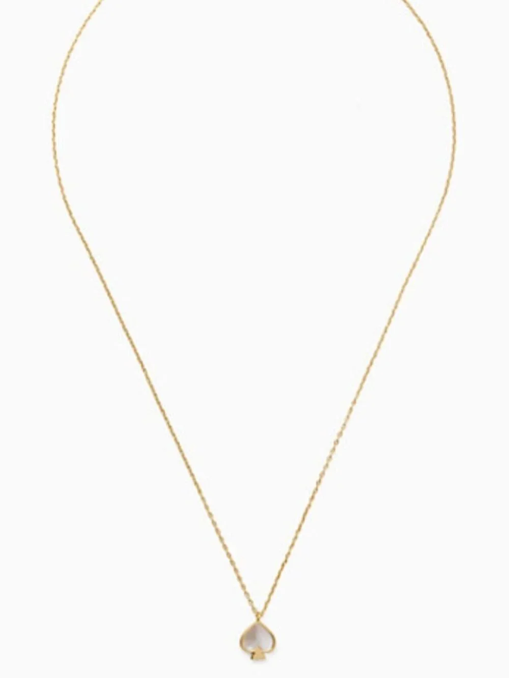 NWT~KATE SPADE~Signature Spade Pendant Necklace, Cream Multi